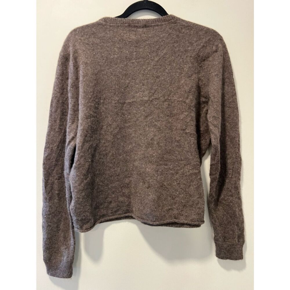 Reformation Cashmere Boyfriend Brown Crewneck Sweater Size Small - Picture 10 of 12